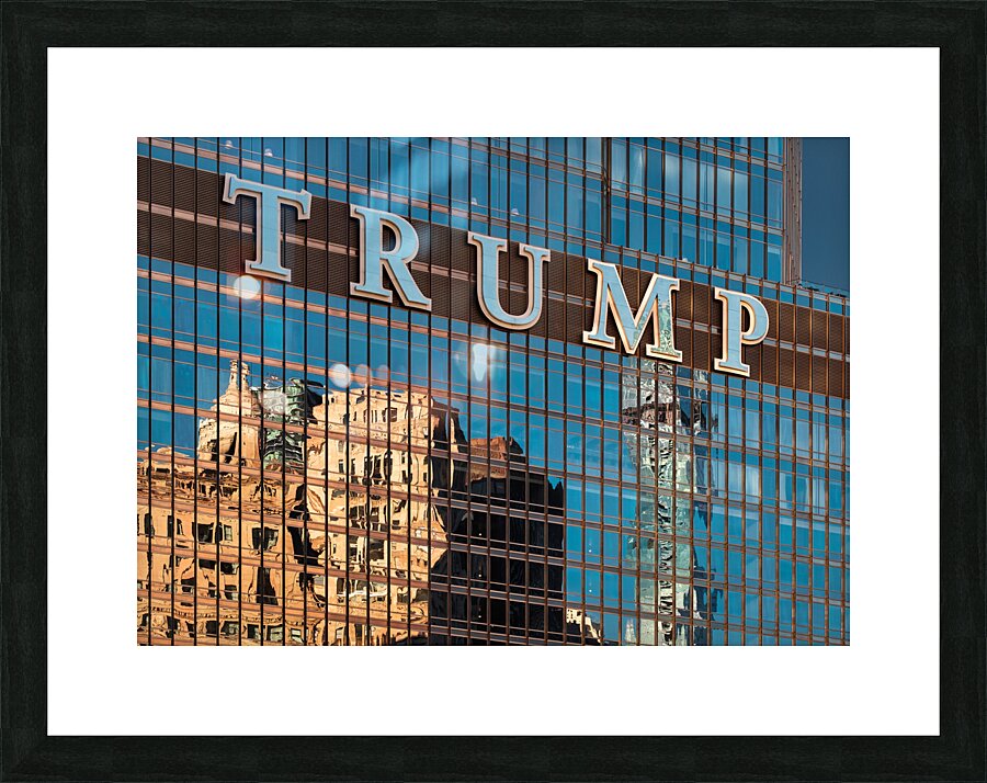 Trump Tower Reflections Picture Frame print