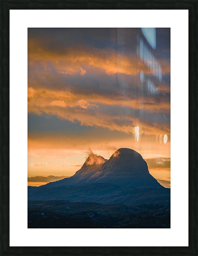 Last Light on Suilven Picture Frame print