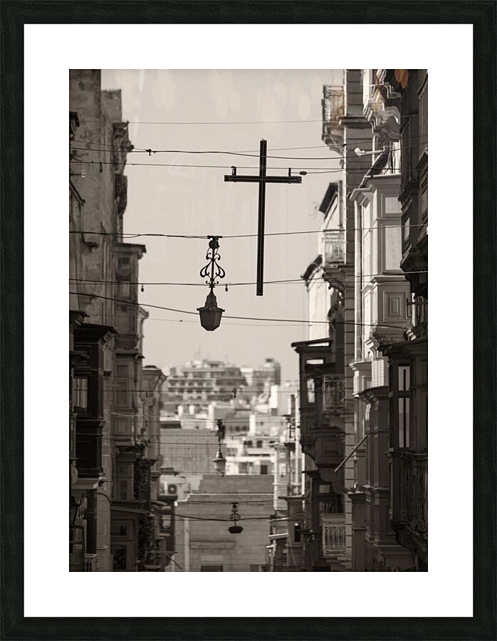 Valletta Street Cross Picture Frame print