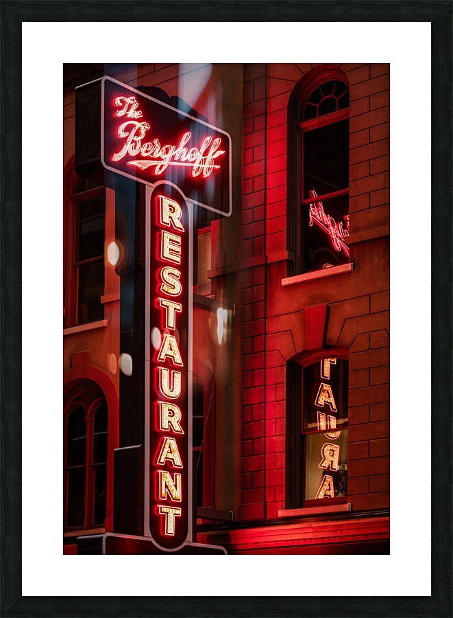 The Berghoff Restaurant Sign Picture Frame print