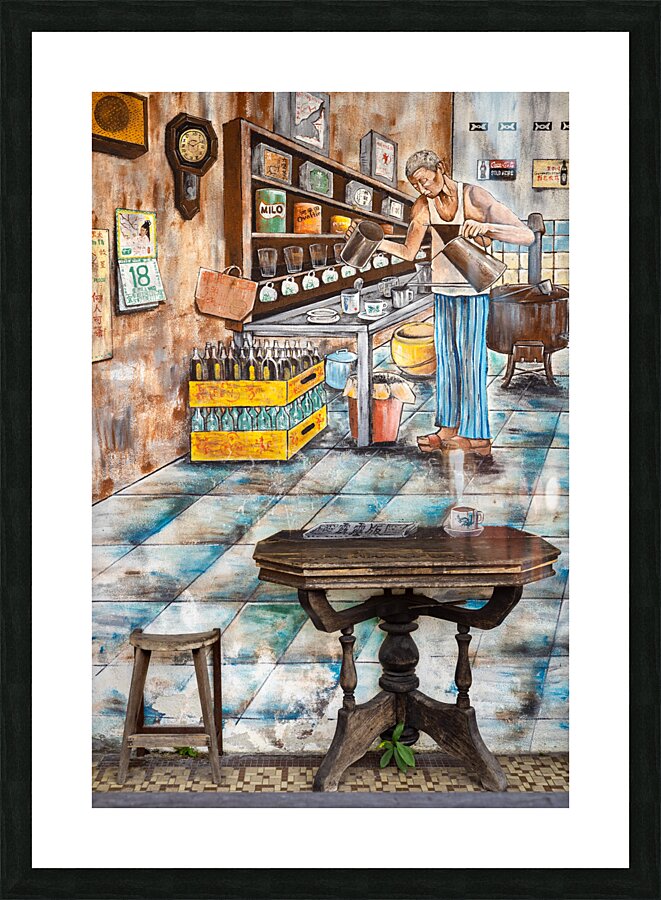 Ipoh Cafe Street Art Picture Frame print