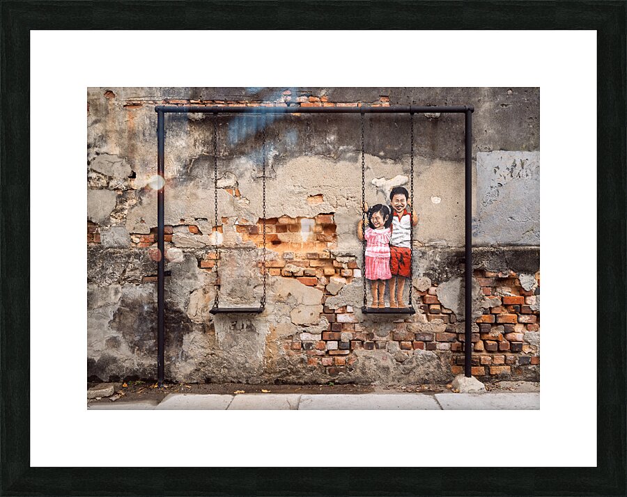 Children on a Swing Picture Frame print