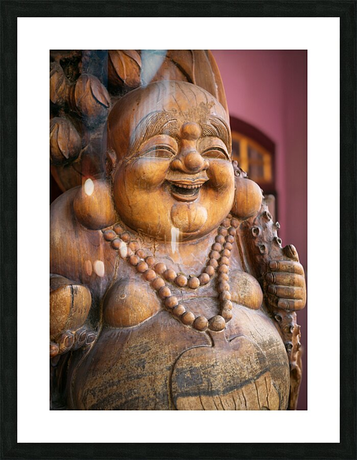 Wooden Buddha Picture Frame print