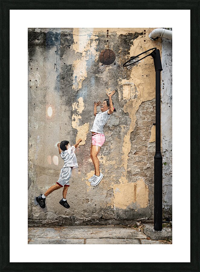Playing Hoops Picture Frame print