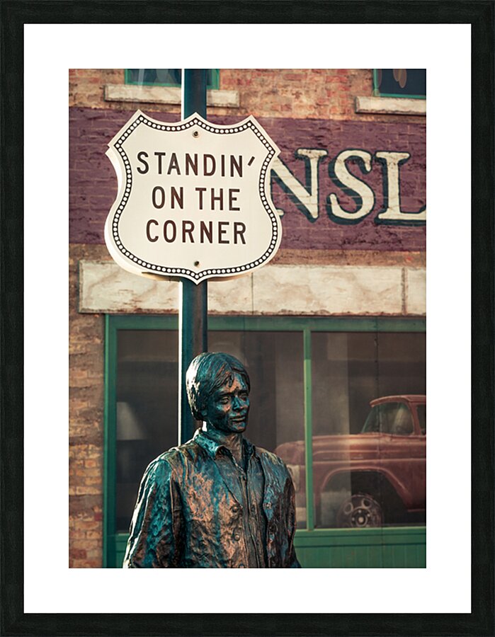 Standin on a Corner Picture Frame print
