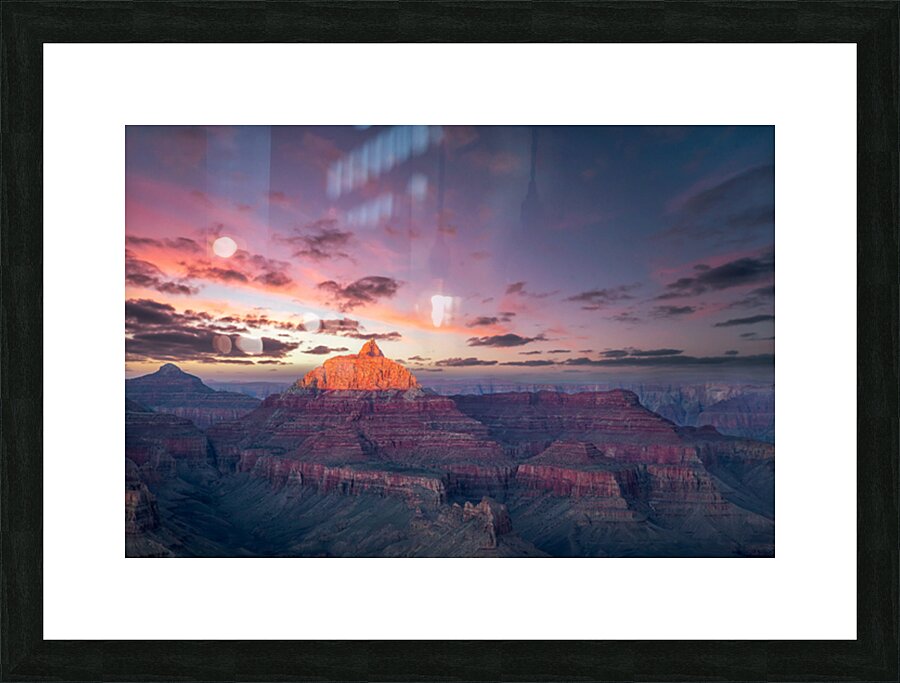 Red Peak Sunset Picture Frame print