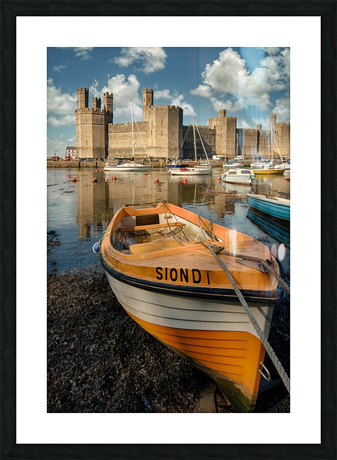 Caernarfon Castle Harbour Picture Frame print
