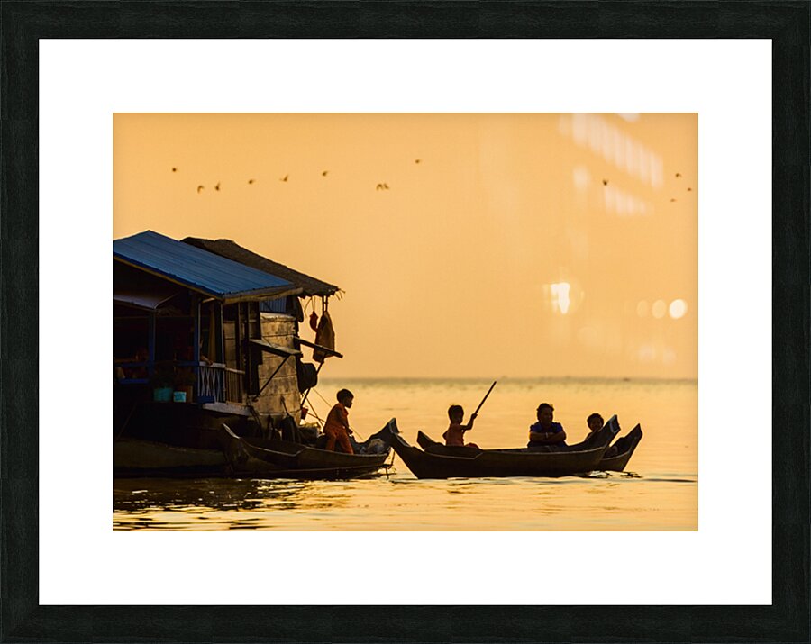 Life in the Floating Village Picture Frame print