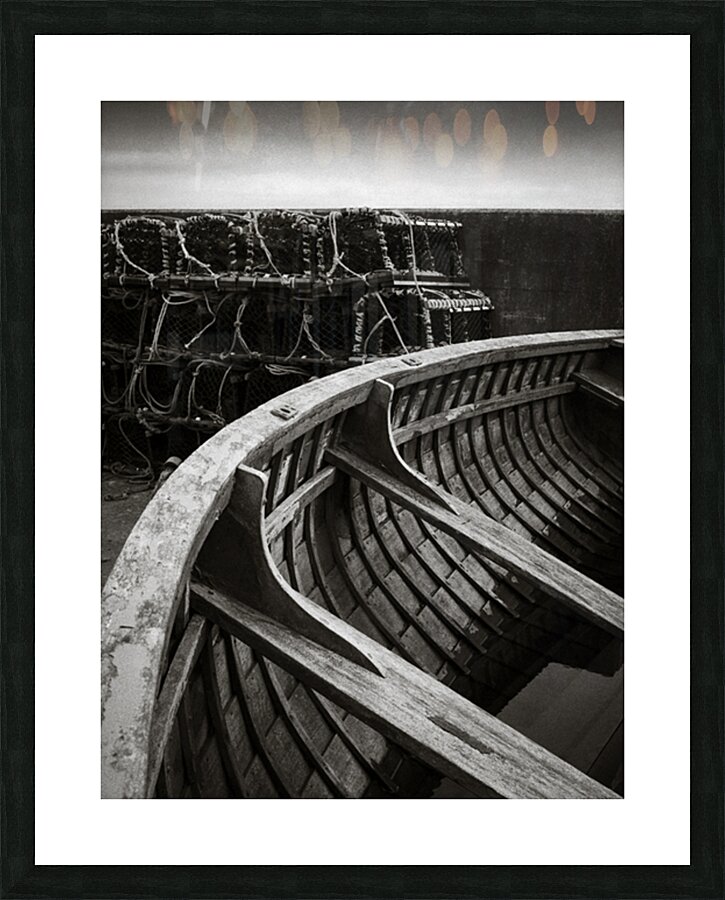 Boat and Creel Nets Picture Frame print