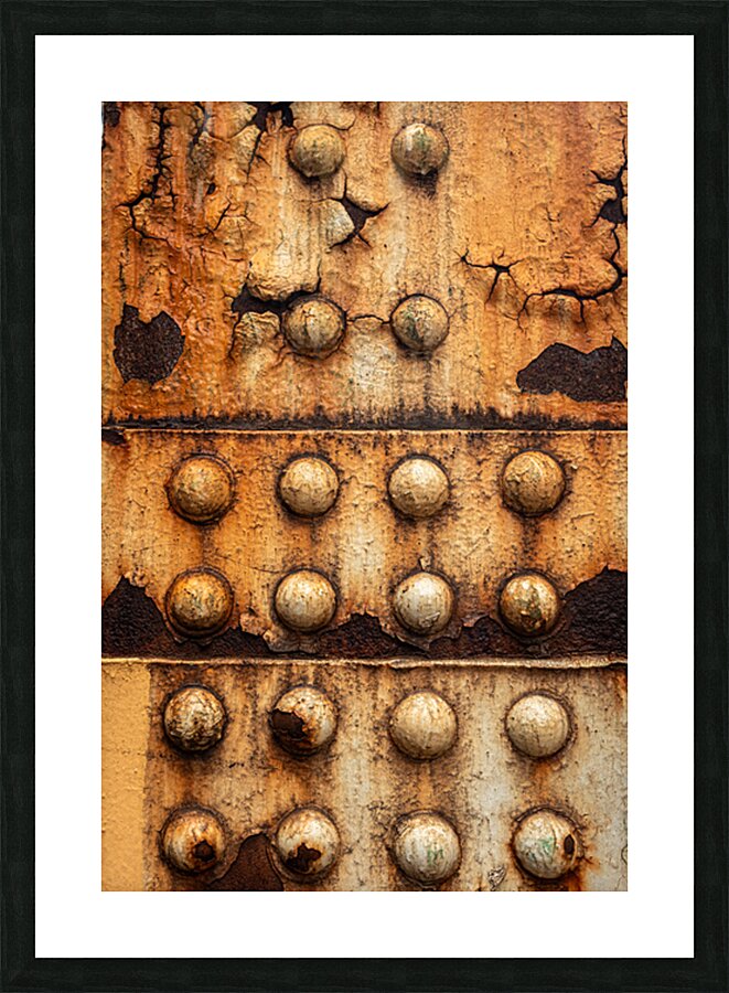 Girder Rivets Picture Frame print