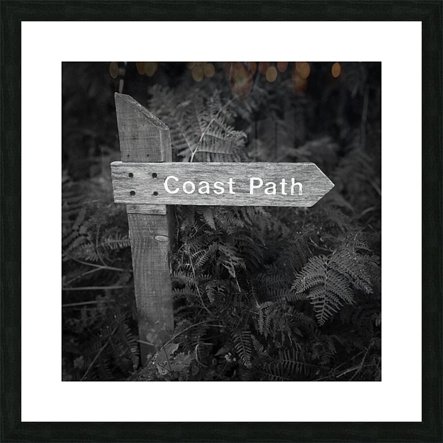Coast Path Sign Picture Frame print