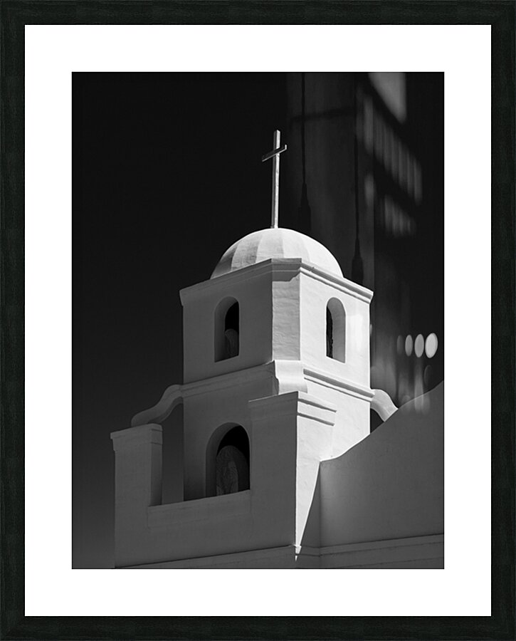 Old Adobe Mission Bell Tower Picture Frame print