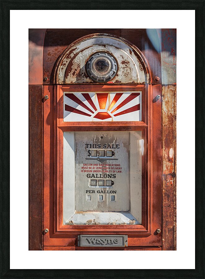 Route 66 Petrol Pump Picture Frame print