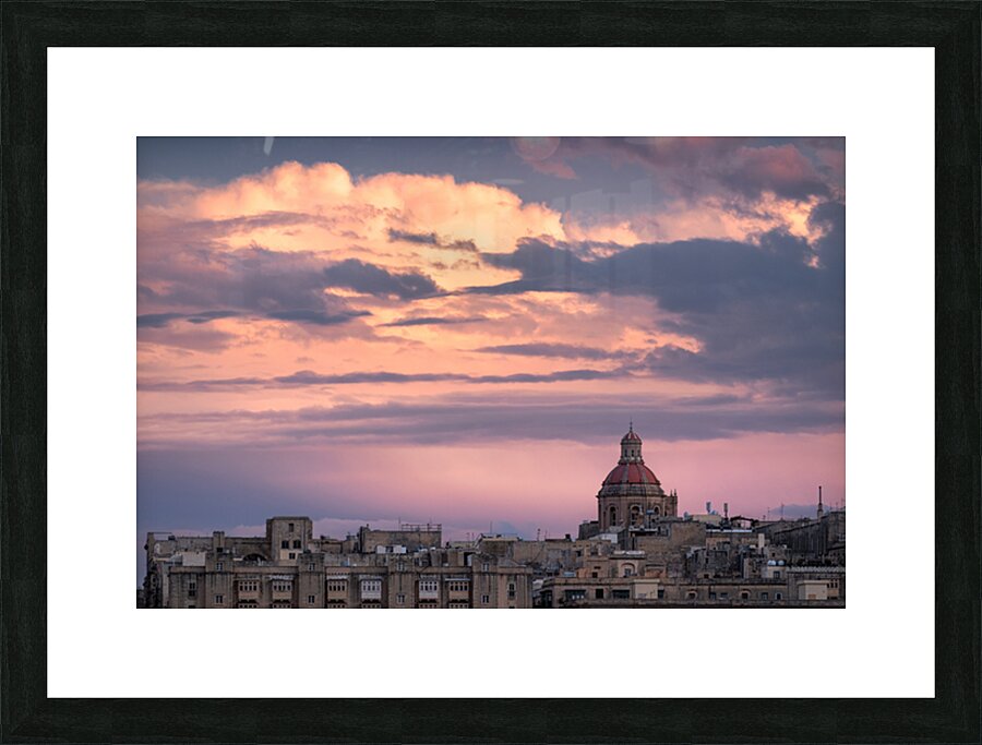 Last Light Over Valletta Impression et Cadre photo