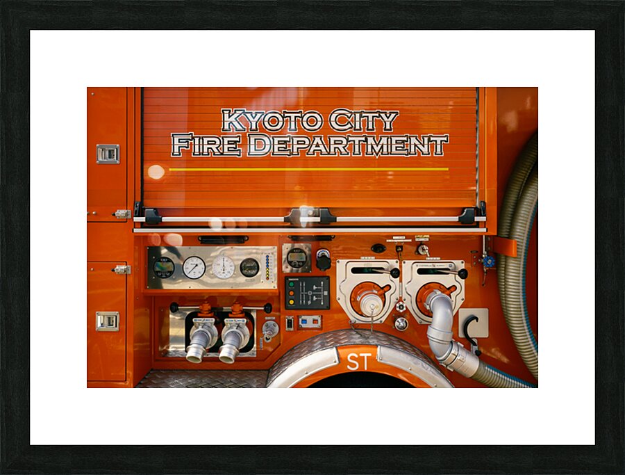 Kyoto City Fire Engine Picture Frame print