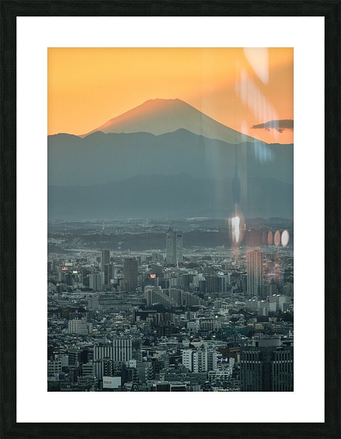 Mount Fuji Sunset Picture Frame print