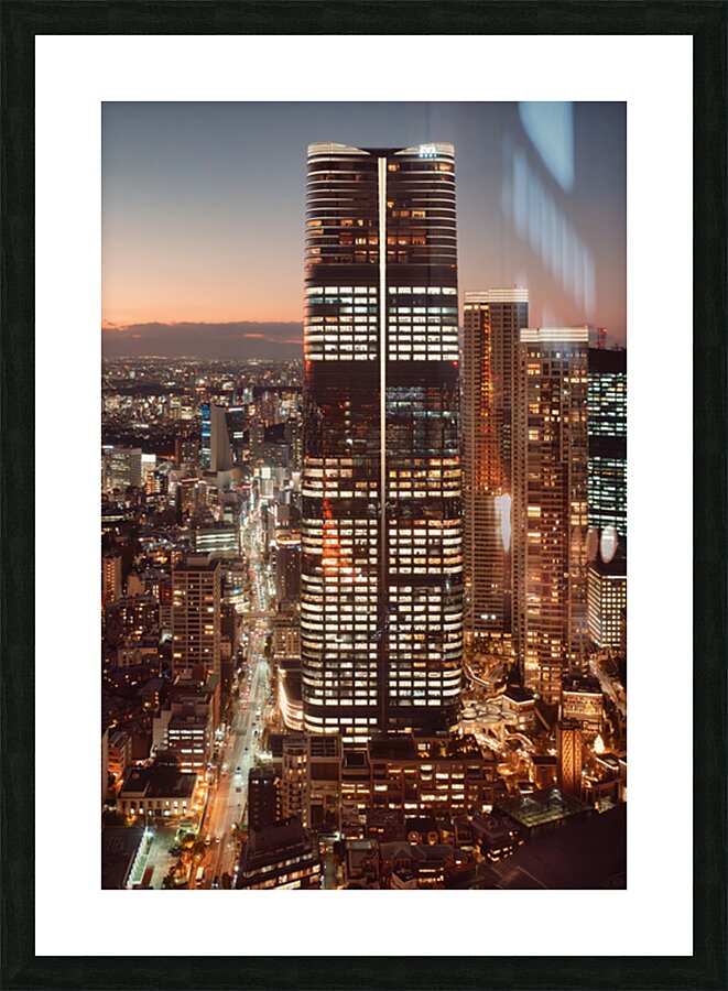 Azabudai Hills at Sunset Picture Frame print