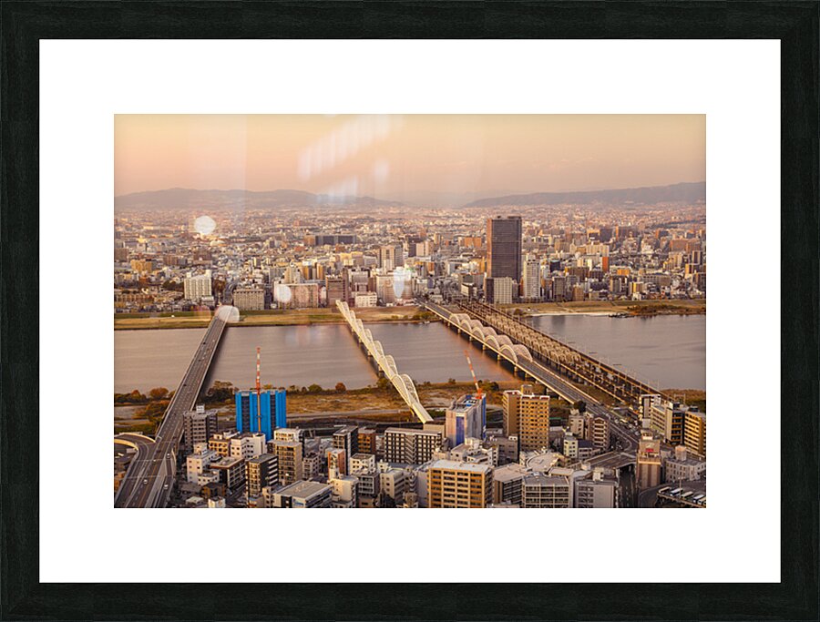 Evening Over the Yodogawa River Picture Frame print