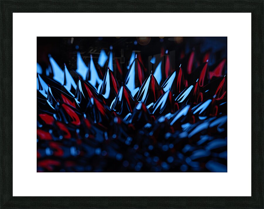 Ferrofluid Spikes Picture Frame print