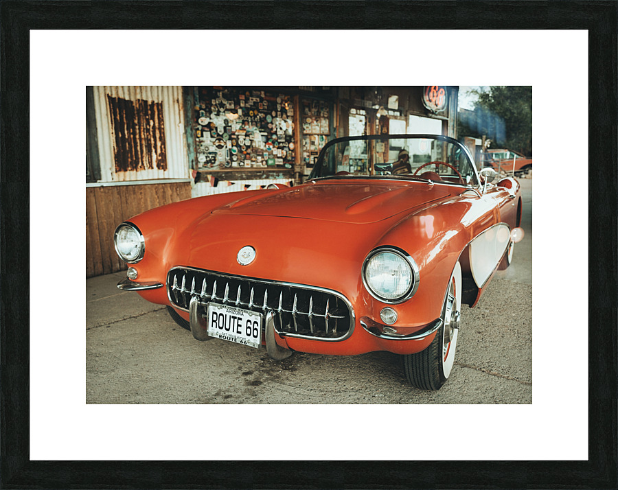 Route 66 Classic Corvette Picture Frame print