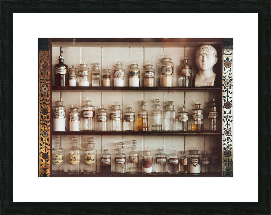Old Apothecary Picture Frame print
