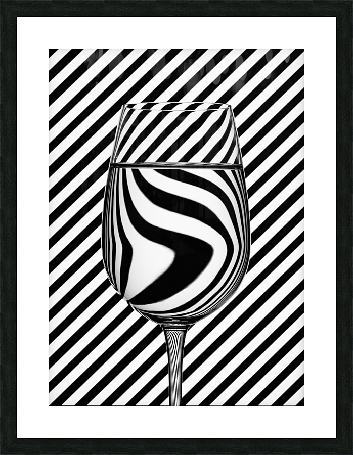 Striped Glass Picture Frame print