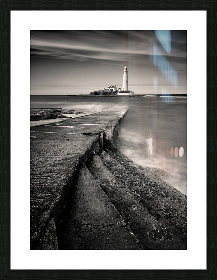 Path to St Marys Lighthouse Picture Frame print