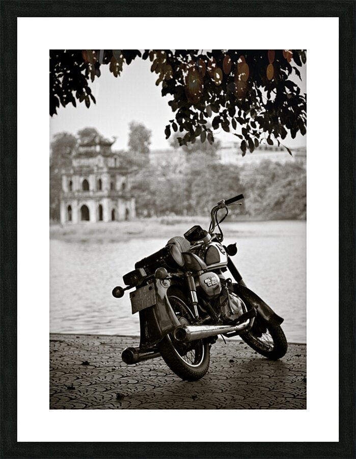 Old Honda in Hanoi Picture Frame print