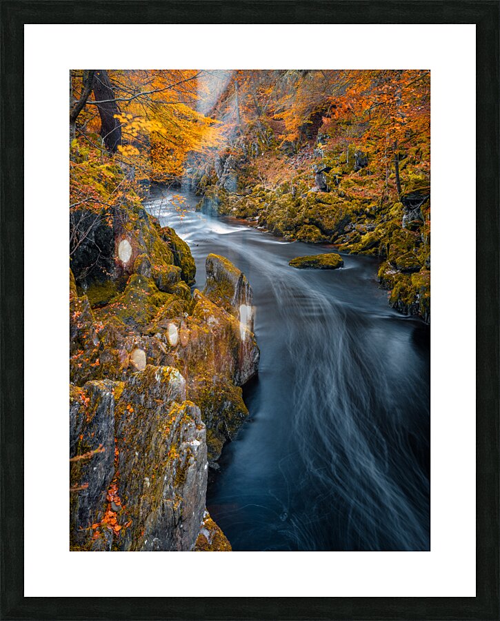 River Esk at Autumn Impression et Cadre photo