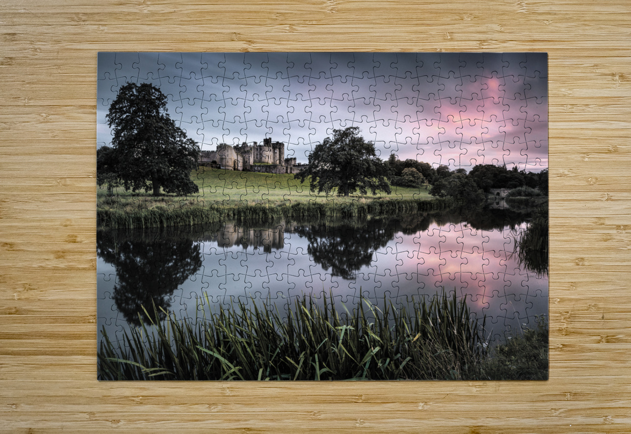 Alnwick Castle Sunset Dave Bowman Puzzle printing