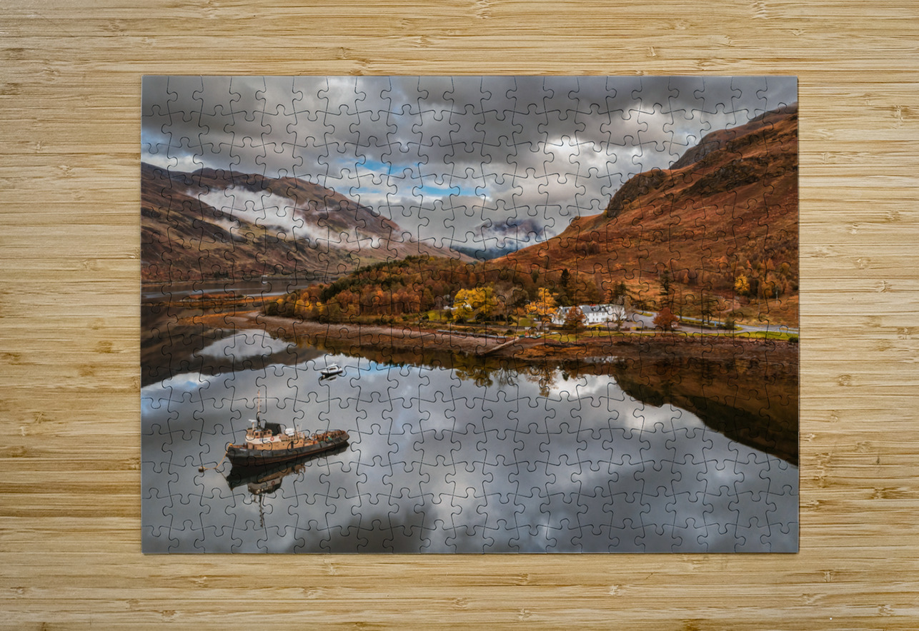 Autumn Tranquility on Loch Duich Dave Bowman Puzzle printing