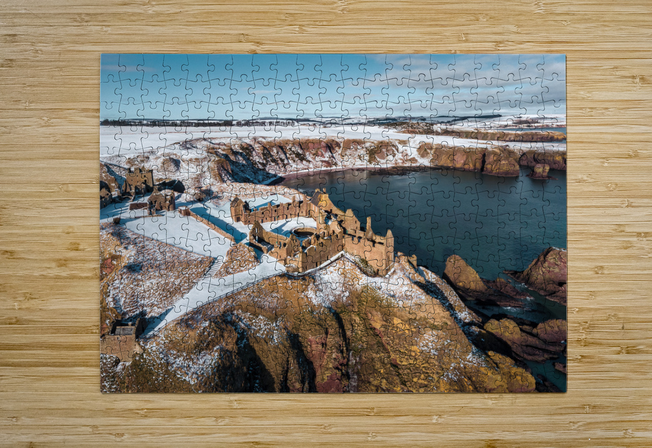 Dunnottar Winter View Dave Bowman Puzzle printing