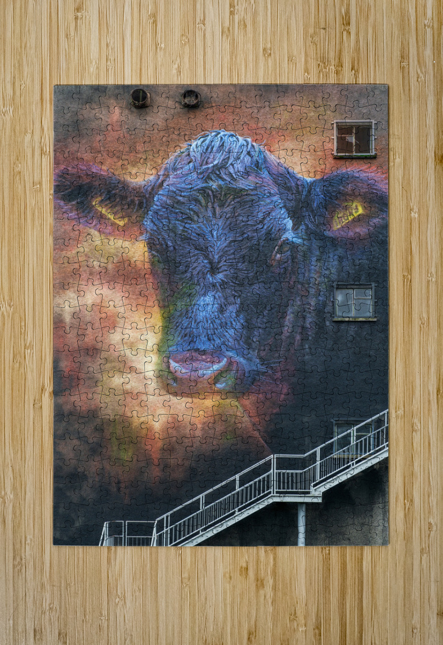 Ballymoney Cow Mural Dave Bowman Puzzle printing