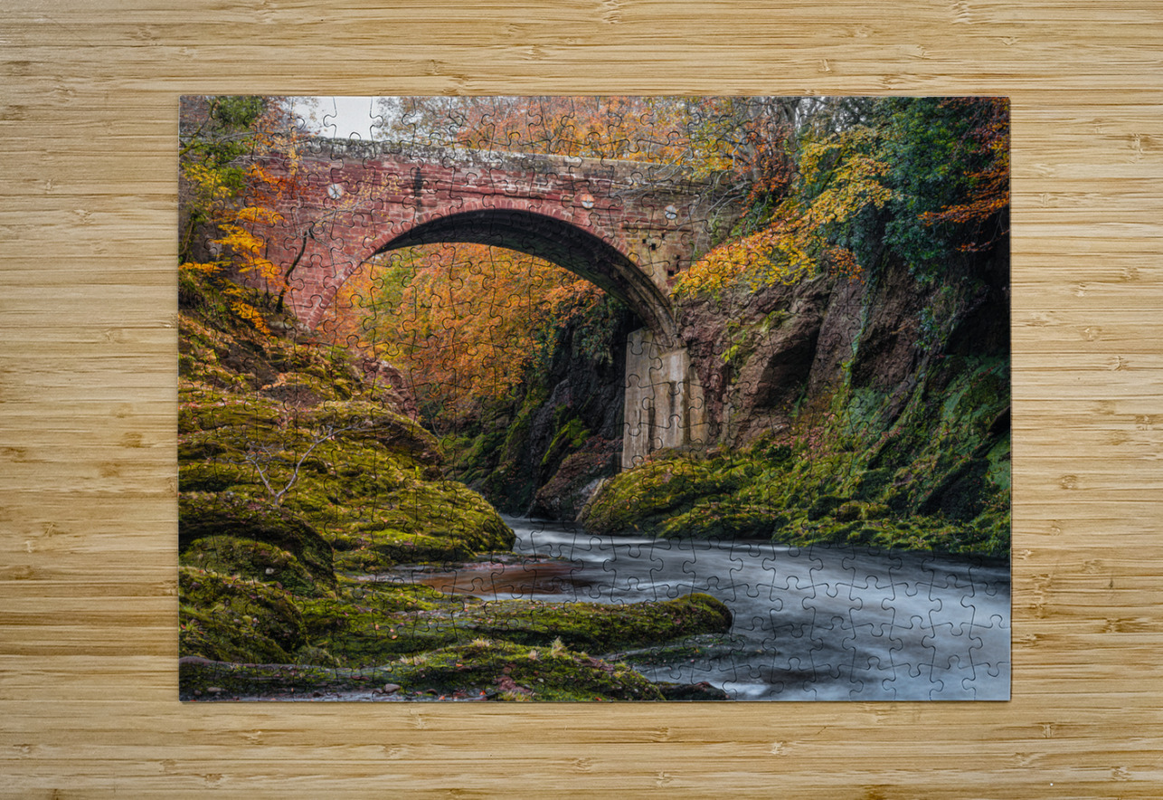 Gannochy Bridge in Autumn Dave Bowman Puzzle printing