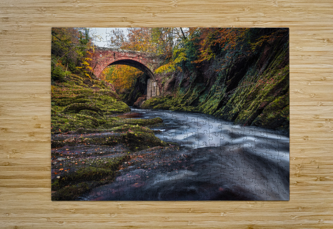 Autumn at Gannochy Bridge Dave Bowman Puzzle printing