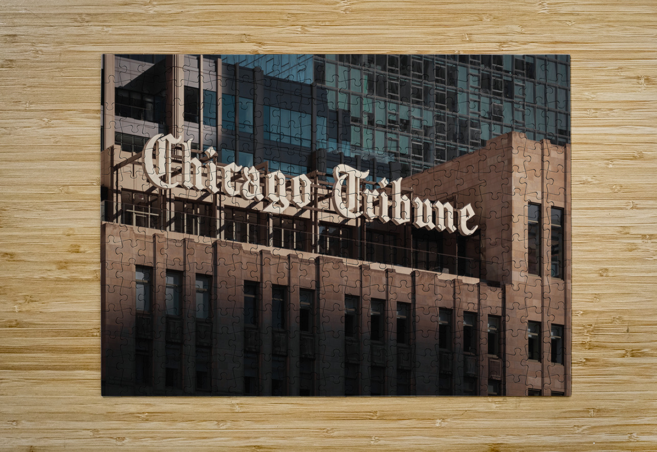 Chicago Tribune Sign Dave Bowman Puzzle printing