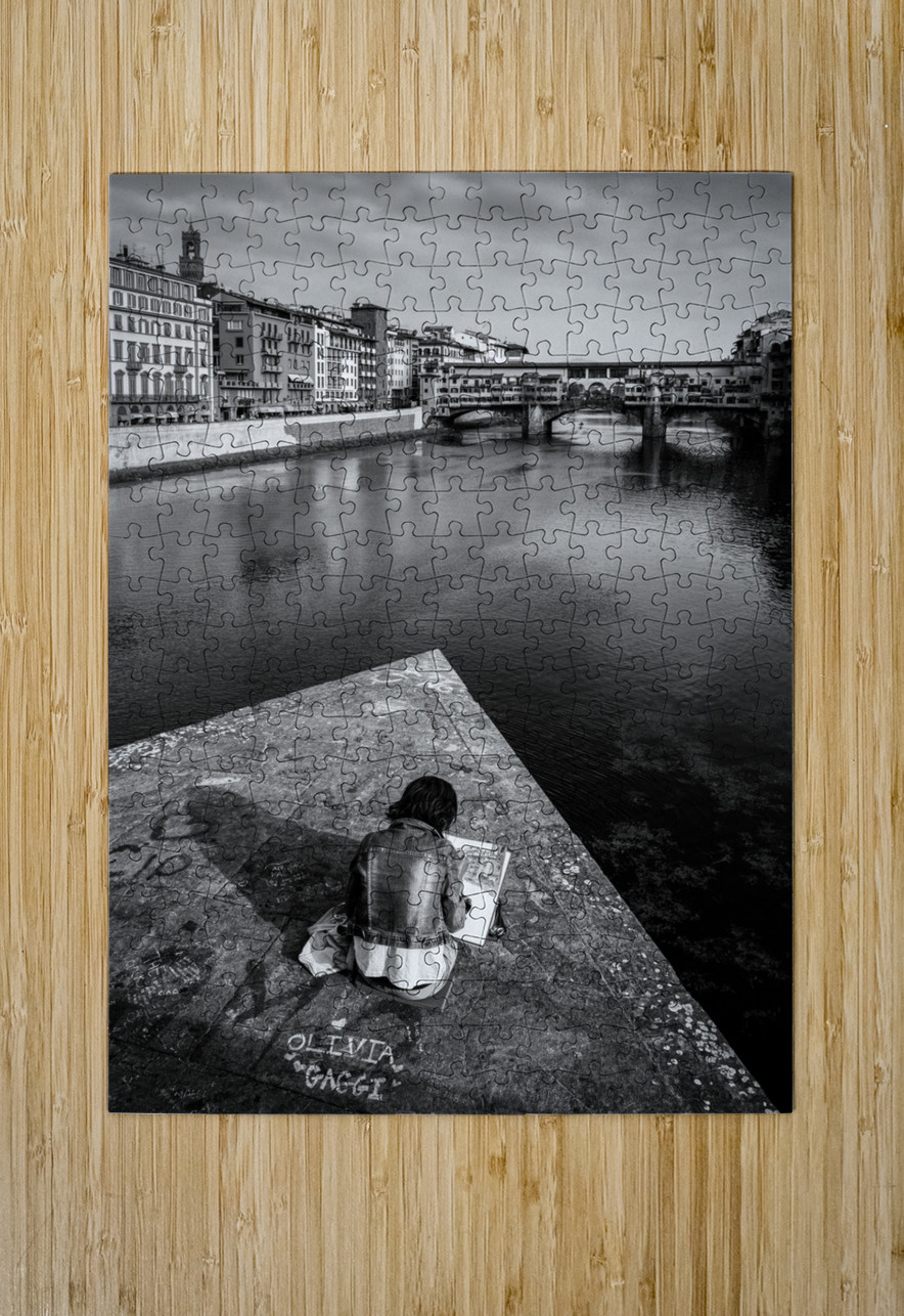 Sketching the Ponte Vecchio Dave Bowman Puzzle printing