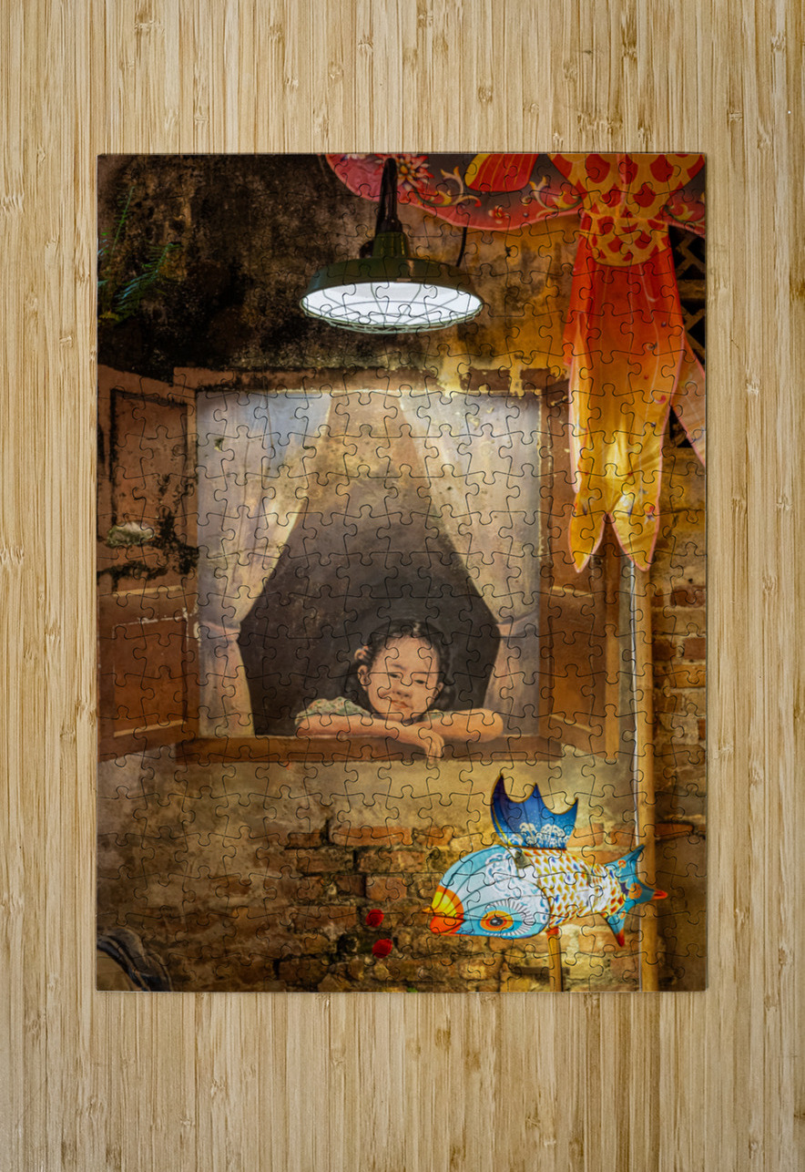 Window Girl with Fish Dave Bowman Puzzle printing