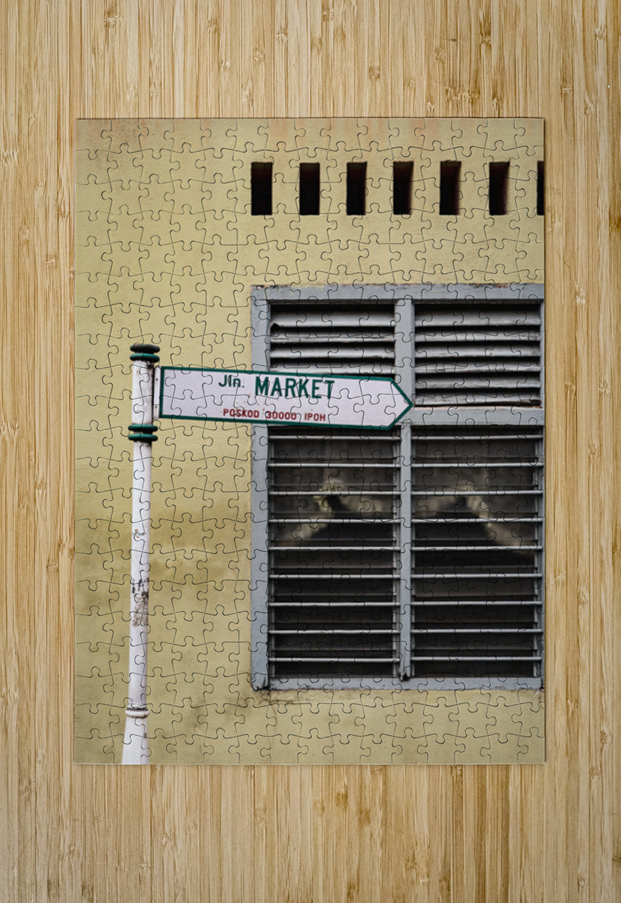 Ipoh Market Street Sign Dave Bowman Puzzle printing