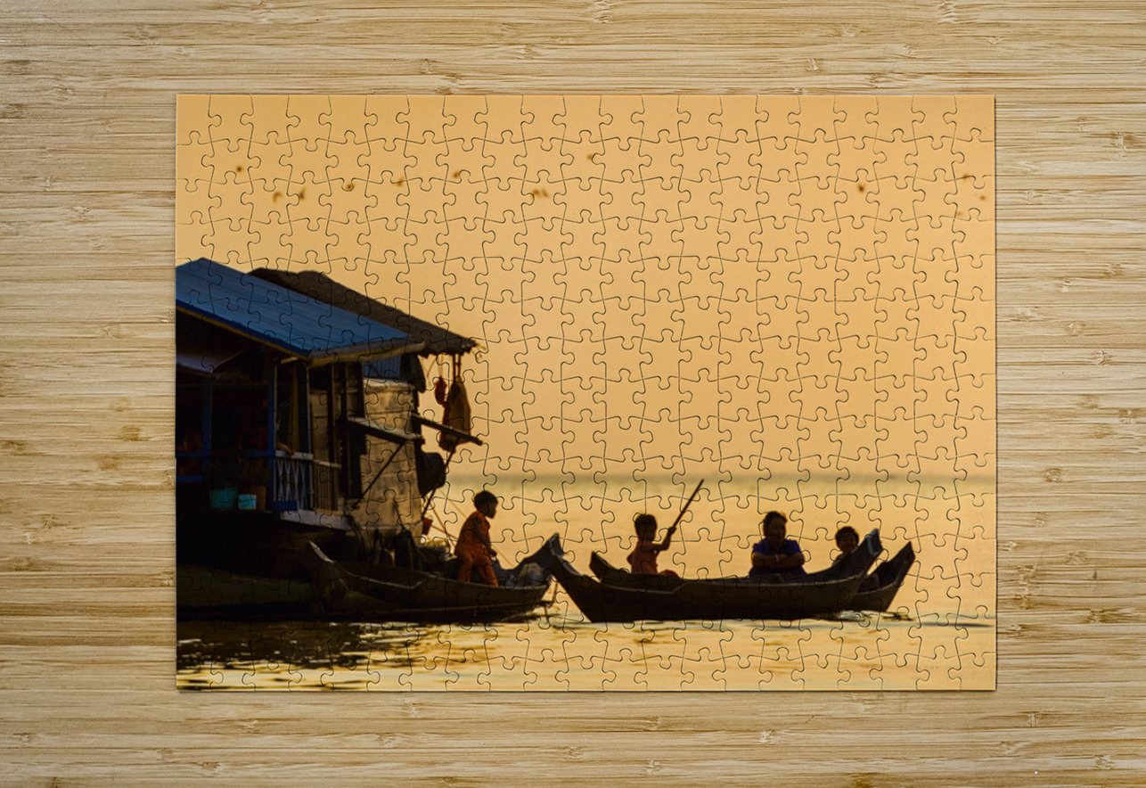 Life in the Floating Village Dave Bowman Puzzle printing