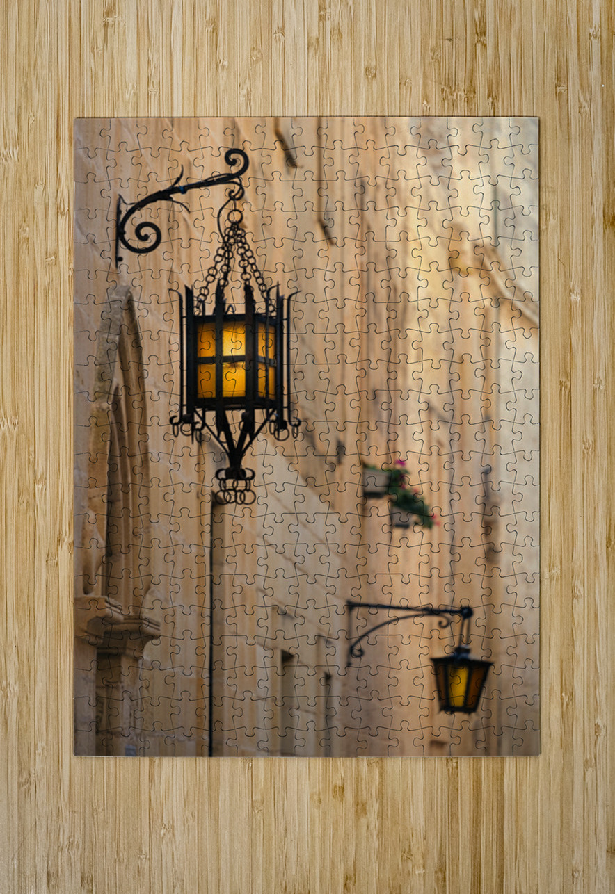 Mdina Street Lamps Dave Bowman Puzzle printing