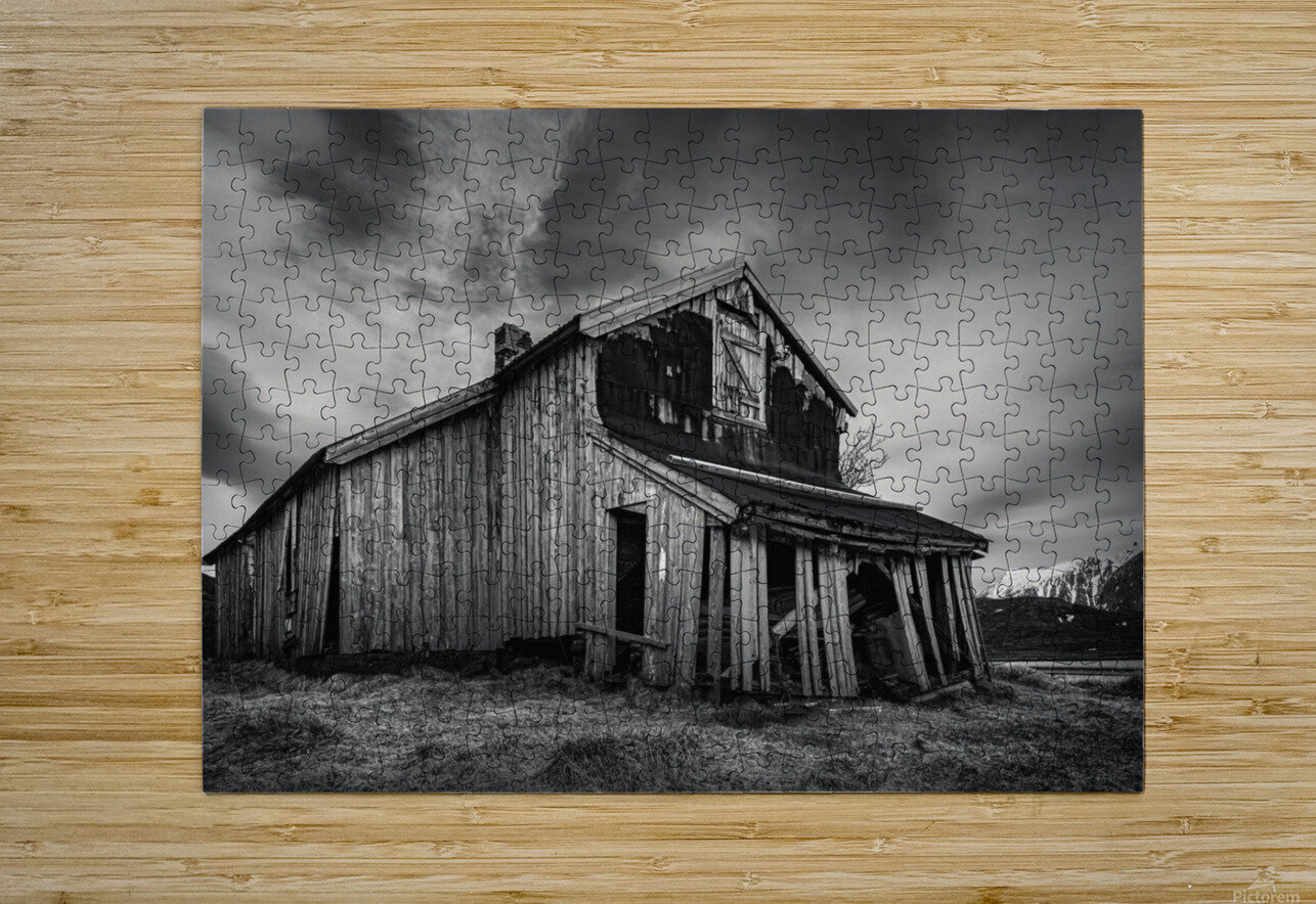 Old Norwegian Barn Dave Bowman Puzzle printing