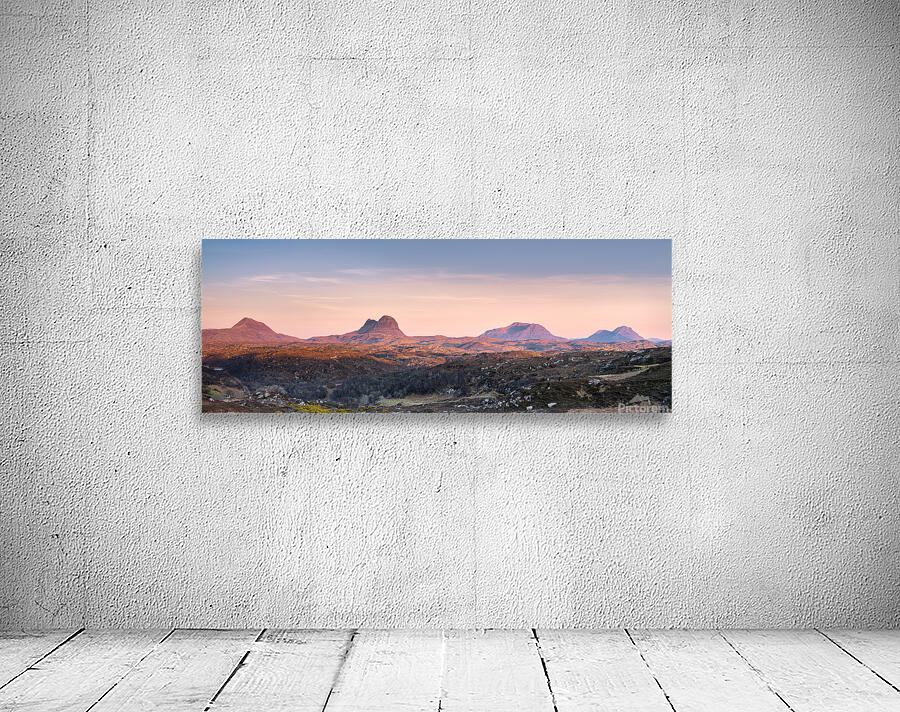 Assynt Mountains Panorama Wall Preview