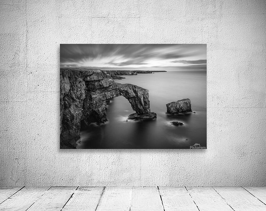 Green Bridge of Wales - Black and White Edition Wall Preview