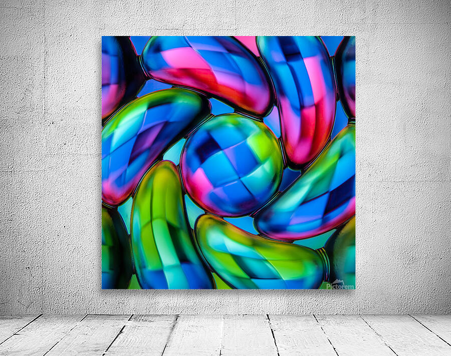 Psychedelic Squares Wall Preview