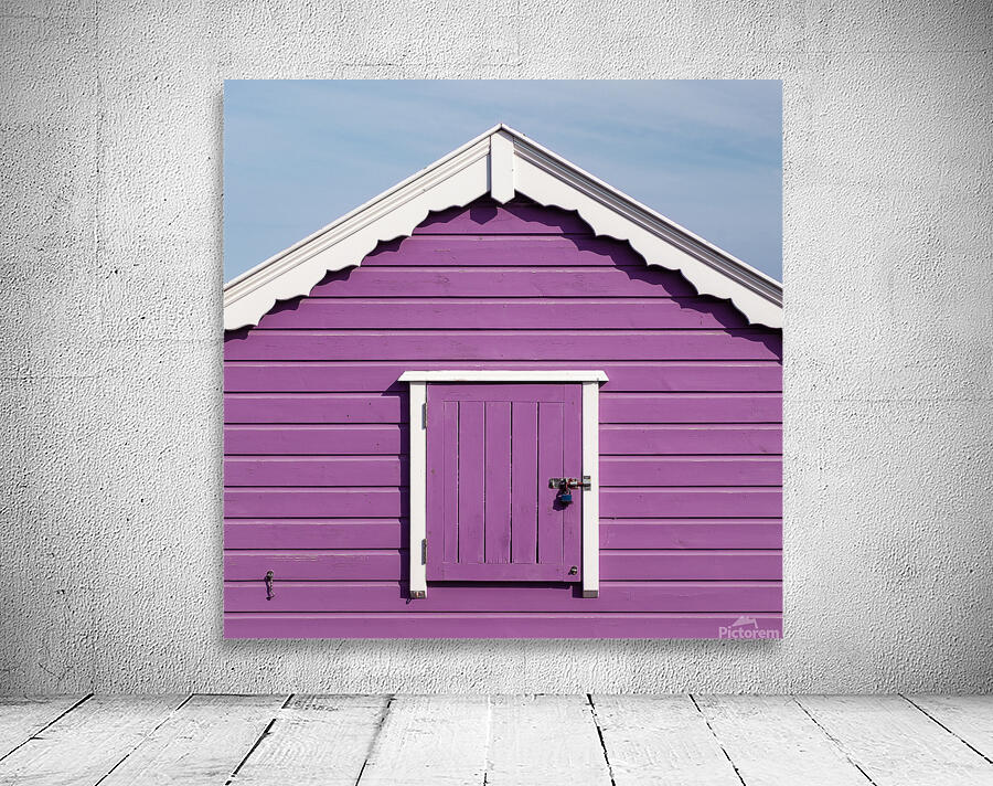 Purple Beach Hut Wall Preview