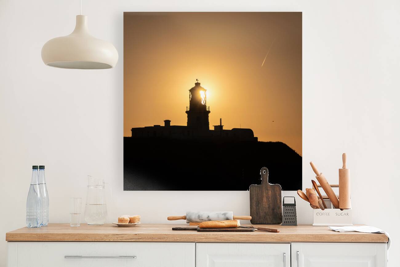 Strumble Head Lighthouse Silhouette Reproduction