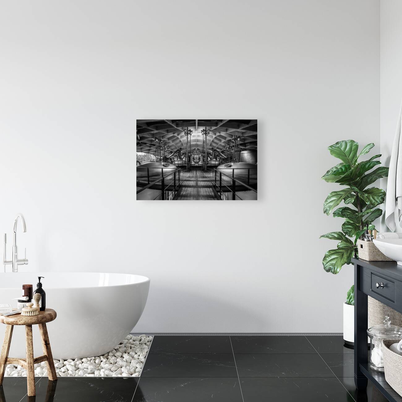 Scottish Whisky Distillery - Black and White Edition Reproduction