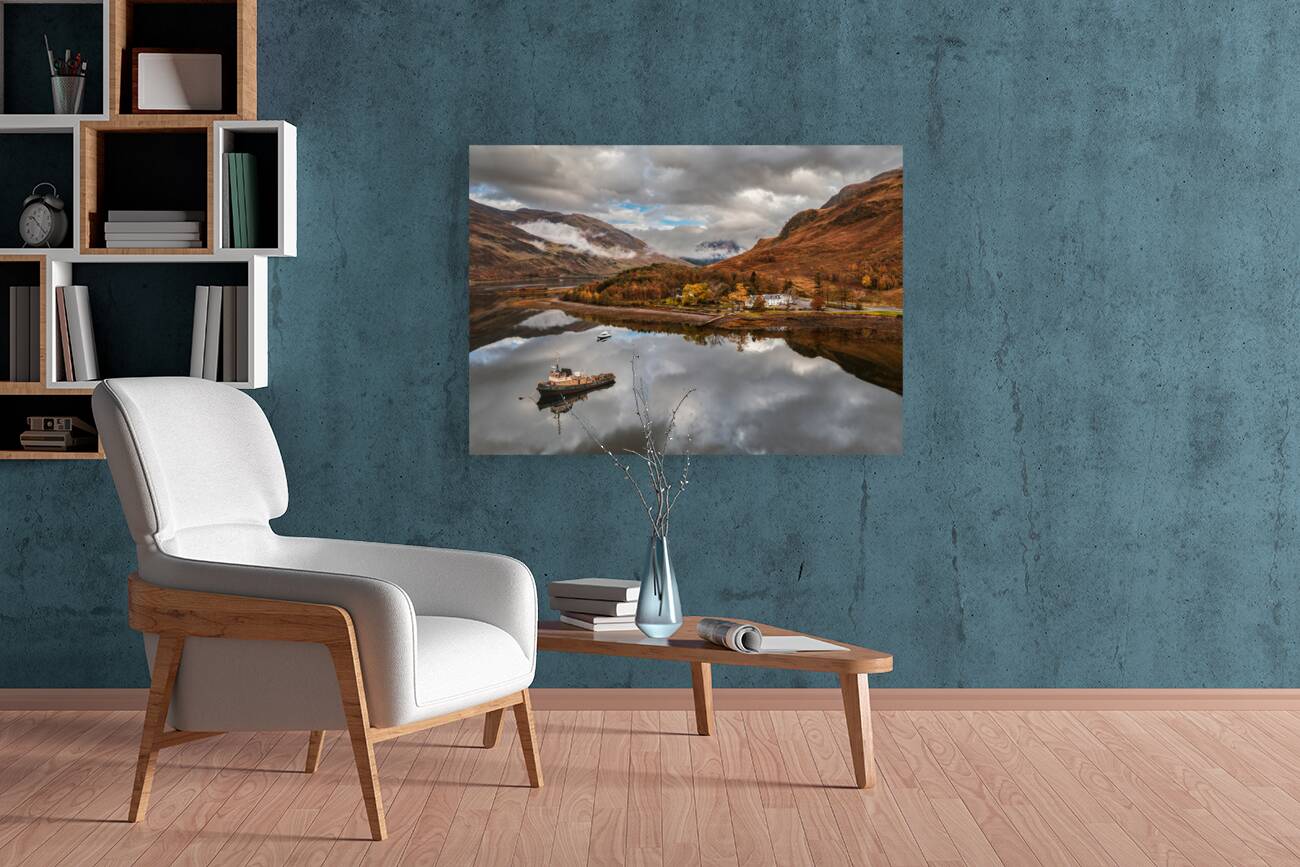 Autumn Tranquility on Loch Duich Reproduction
