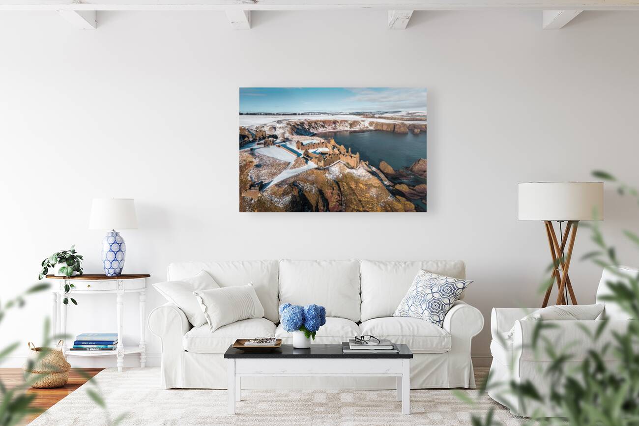 Dunnottar Winter View Reproduction